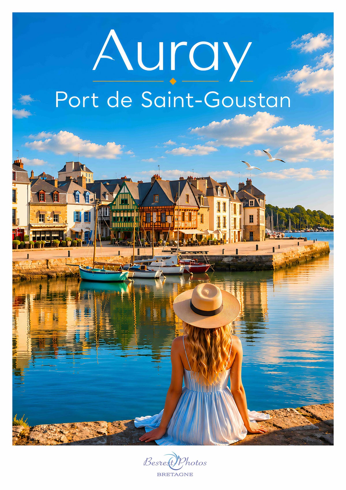 Affiche artistique de Saint-Goustan à Auray