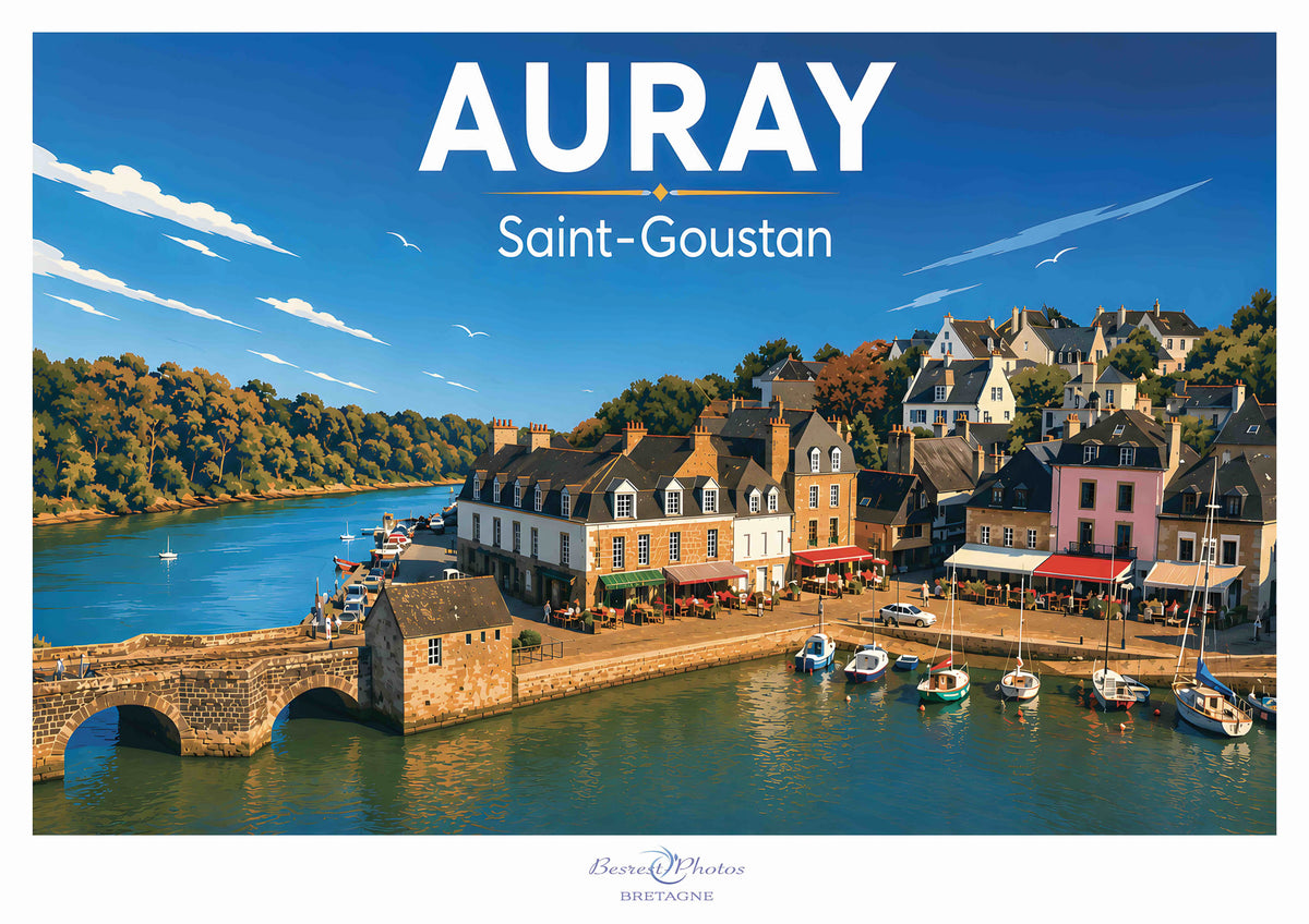 Affiche artistique de Saint-Goustan à Auray