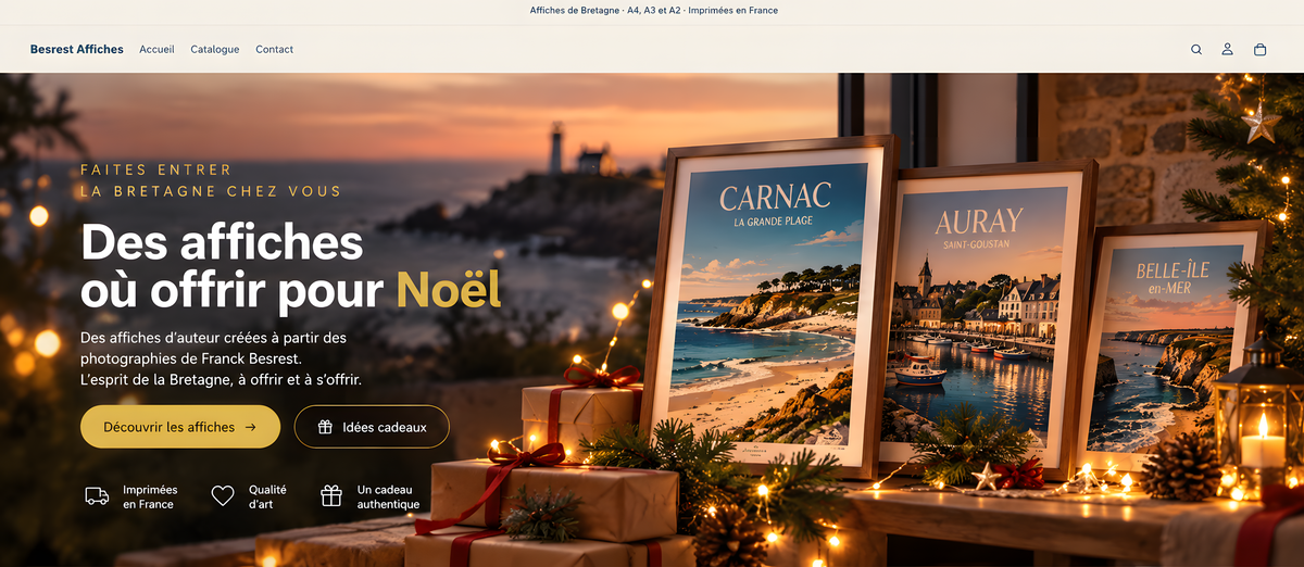 Affiches de Bretagne de Franck Besrest à offrir pour Noël