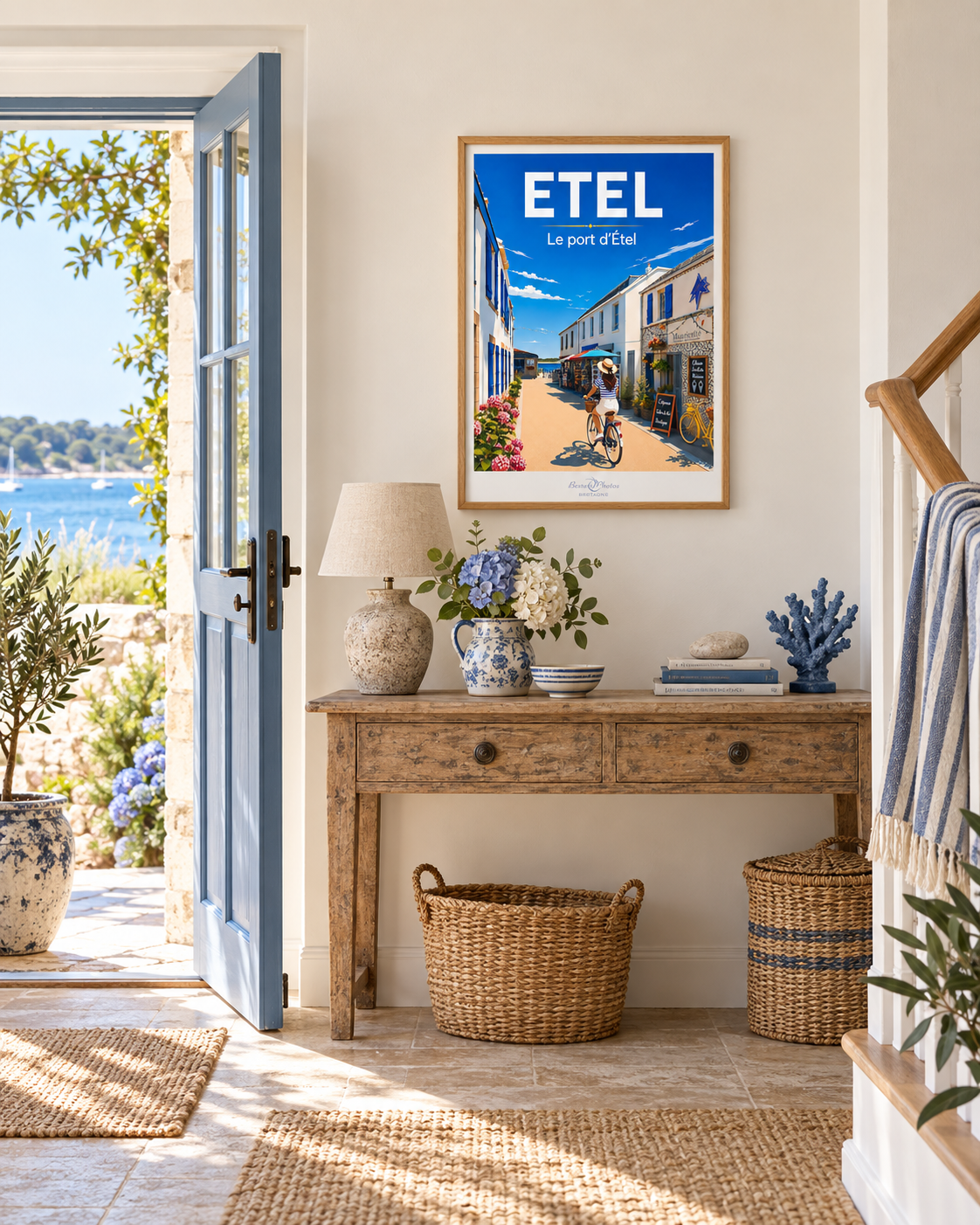Affiche — Étel — Le Port mise en situation dans un intérieur