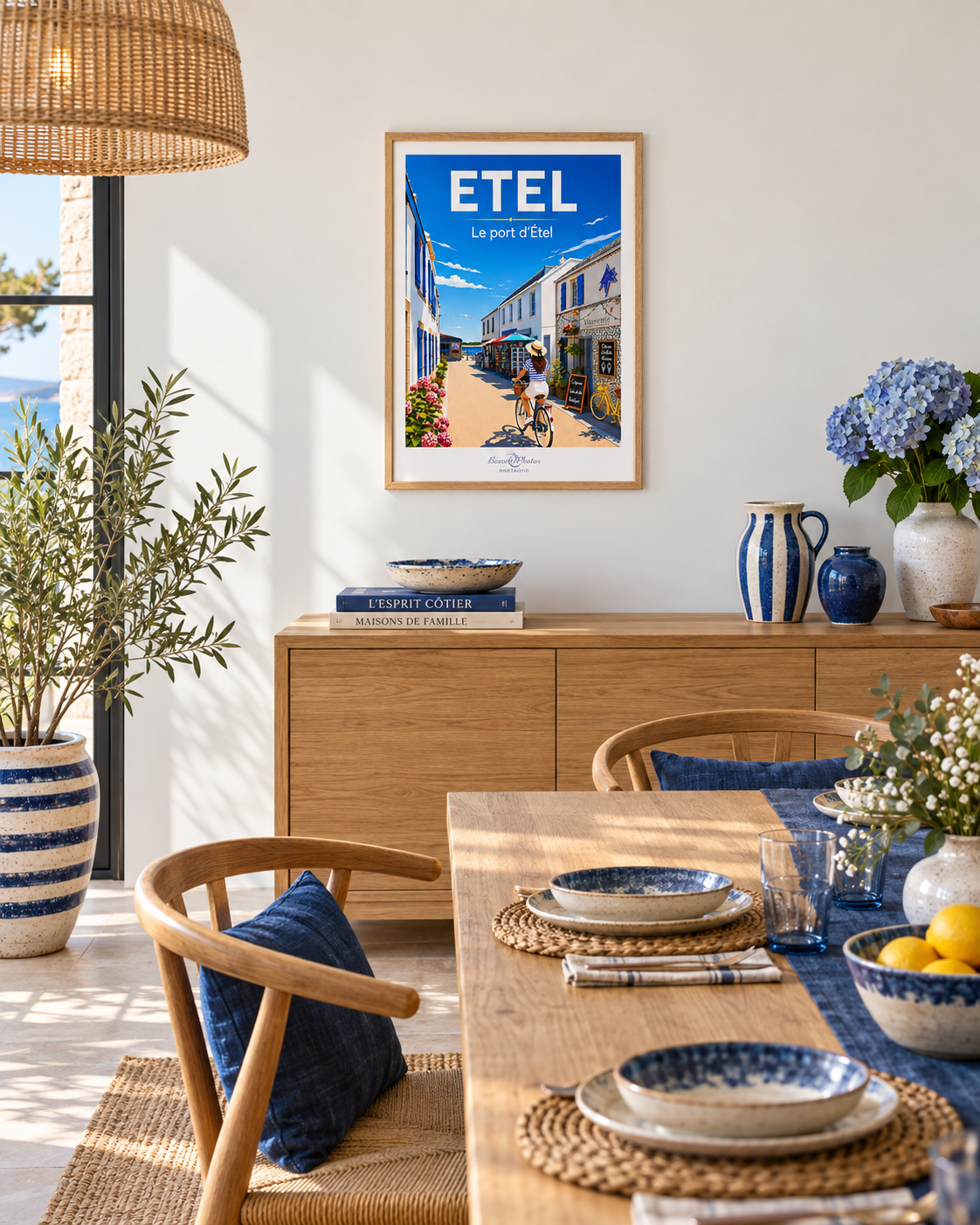 Affiche — Étel — Le Port mise en situation dans un intérieur