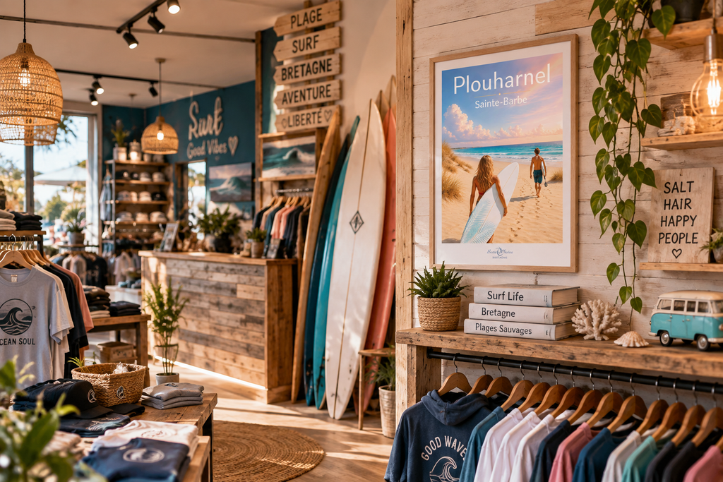 Affiche — Plouharnel — Sainte-Barbe mise en situation dans un intérieur