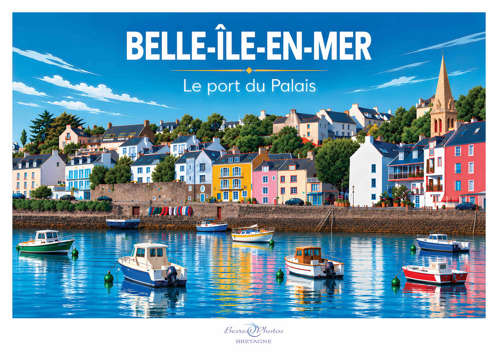 Affiche artistique de Belle-Île-en-Mer