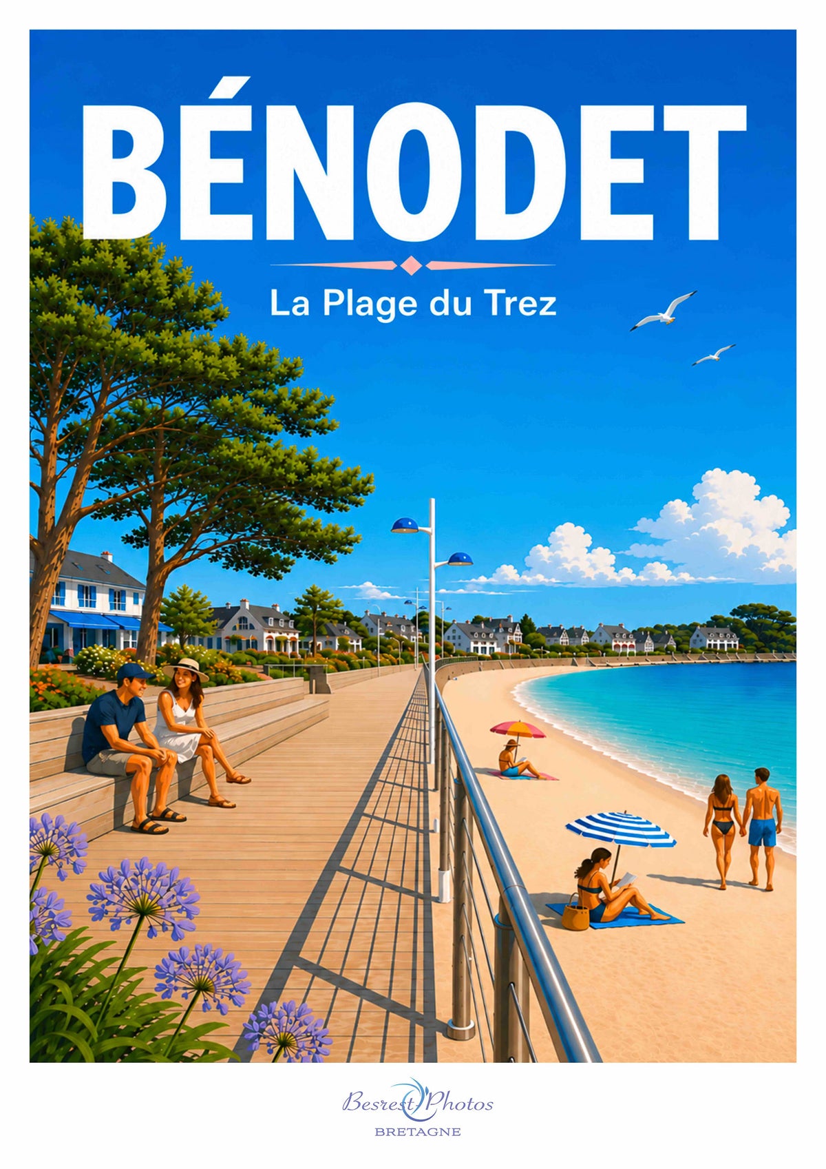Affiche artistique de Bénodet