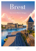 Affiche artistique de Brest — Tour de la Motte-Tanguy