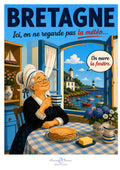 Affiche artistique d’une fenêtre bretonne