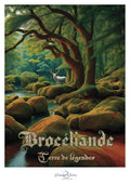 Affiche illustrée de Brocéliande, terre de légendes — création originale de Franck Besrest