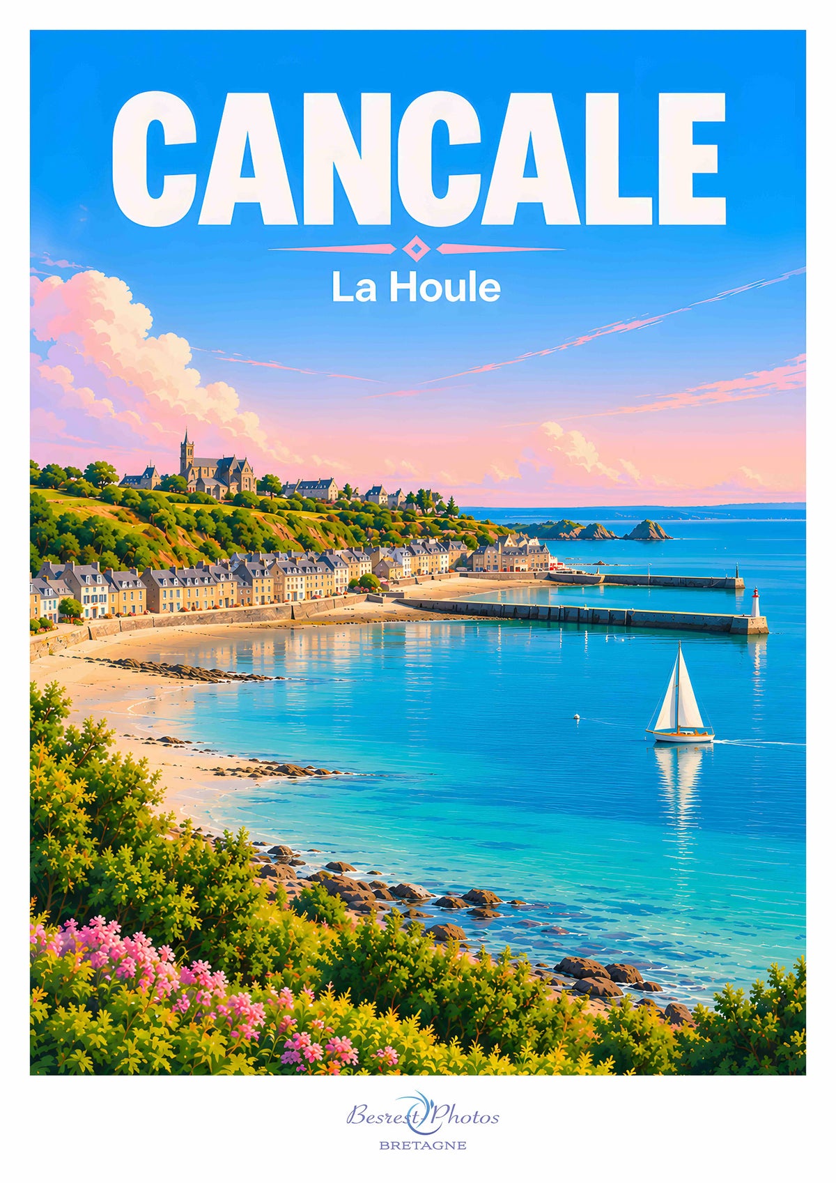 Affiche artistique de La Houle à Cancale