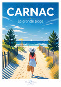 Affiche artistique de la Grande Plage de Carnac