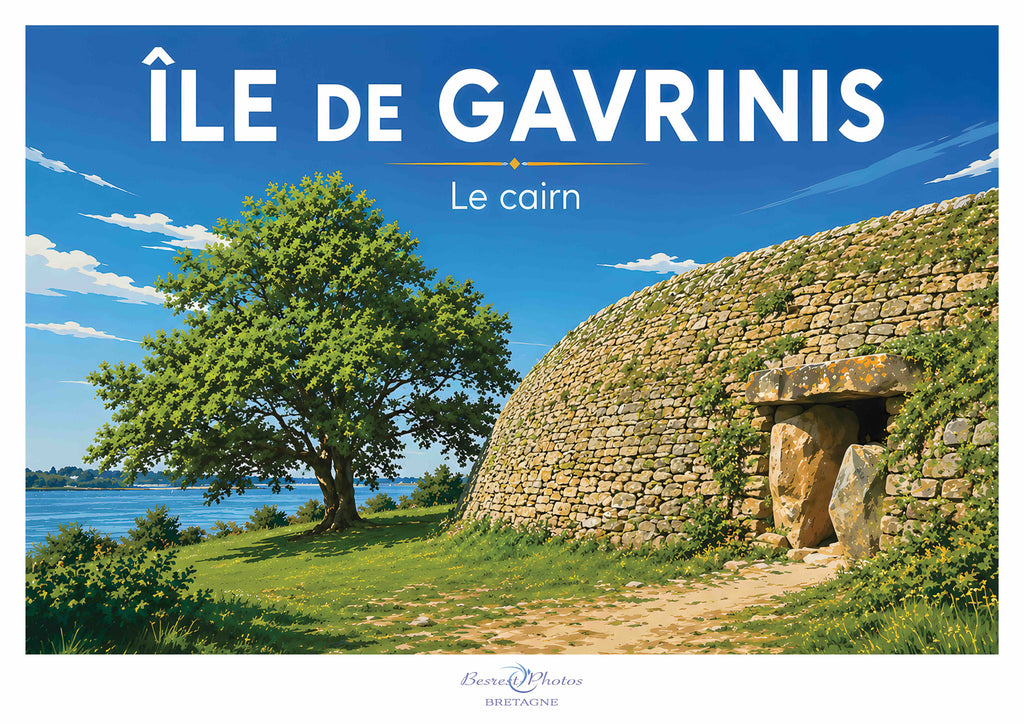 Affiche artistique du cairn de Gavrinis
