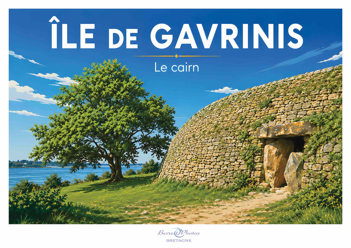 Affiche artistique du cairn de Gavrinis