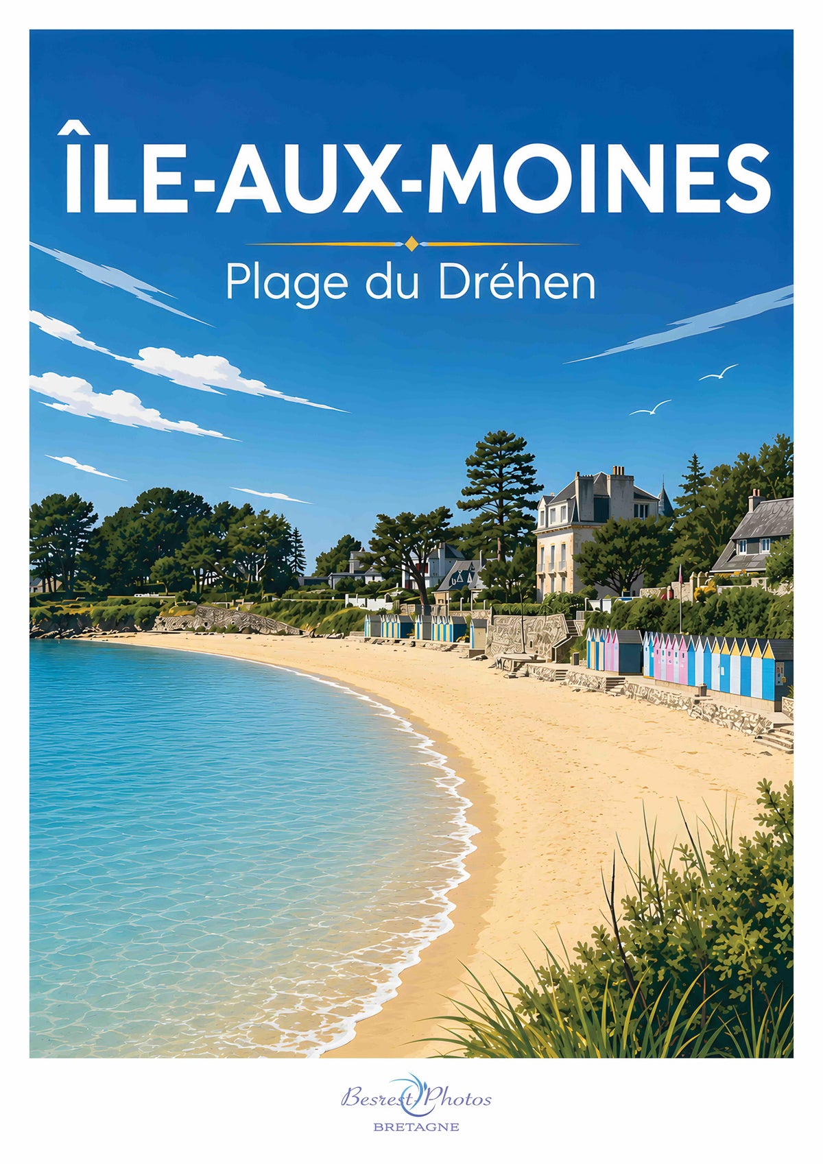 Affiche artistique de l’Île-aux-Moines