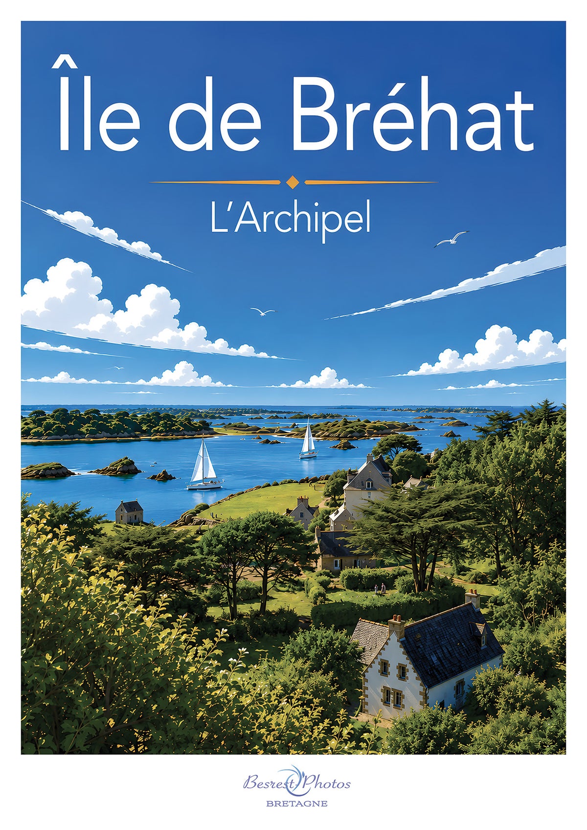 Affiche artistique de l’Île de Bréhat