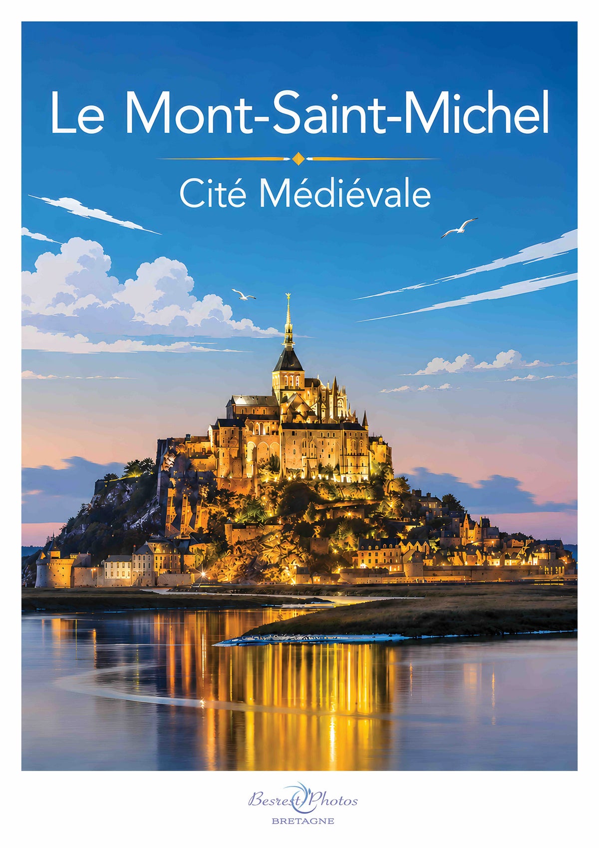 Affiche artistique du Mont-Saint-Michel