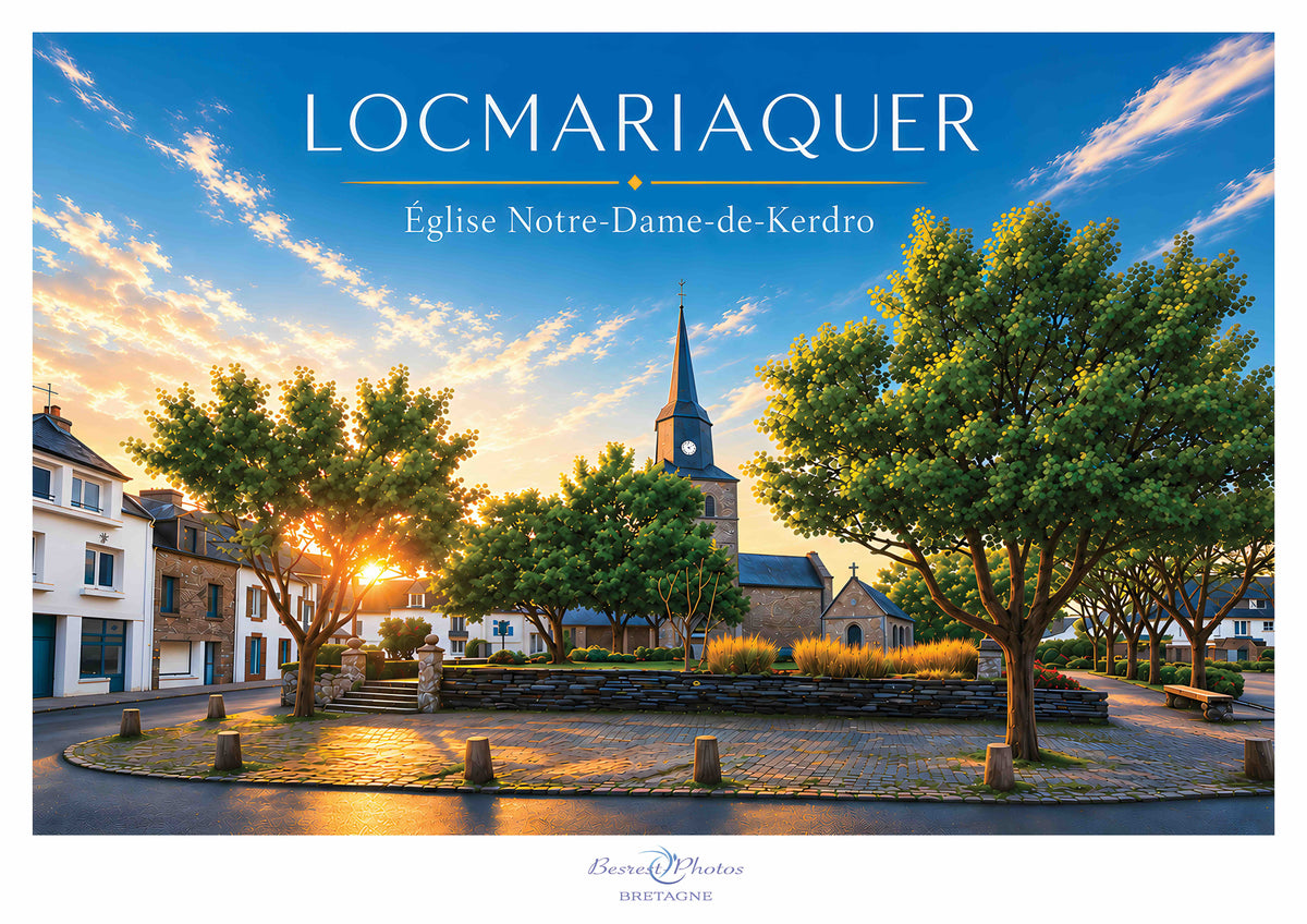 Affiche artistique de Locmariaquer — Notre-Dame-de-Kerdro