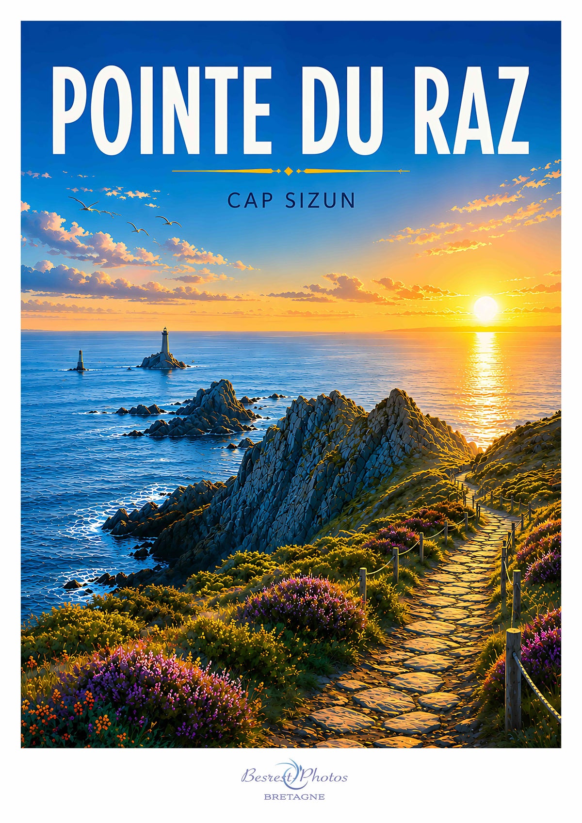 Affiche artistique de la Pointe du Raz