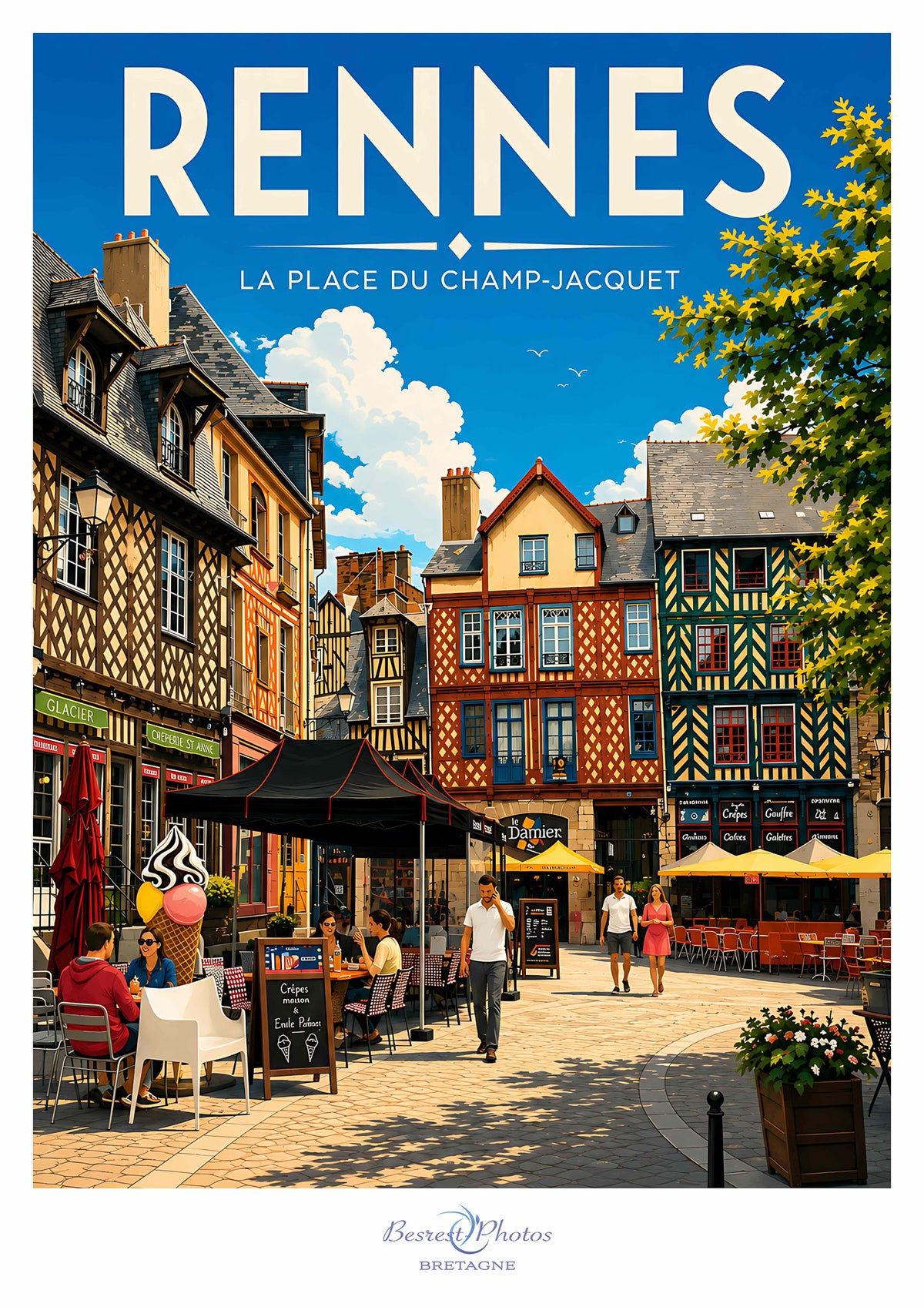 Affiche artistique de Rennes