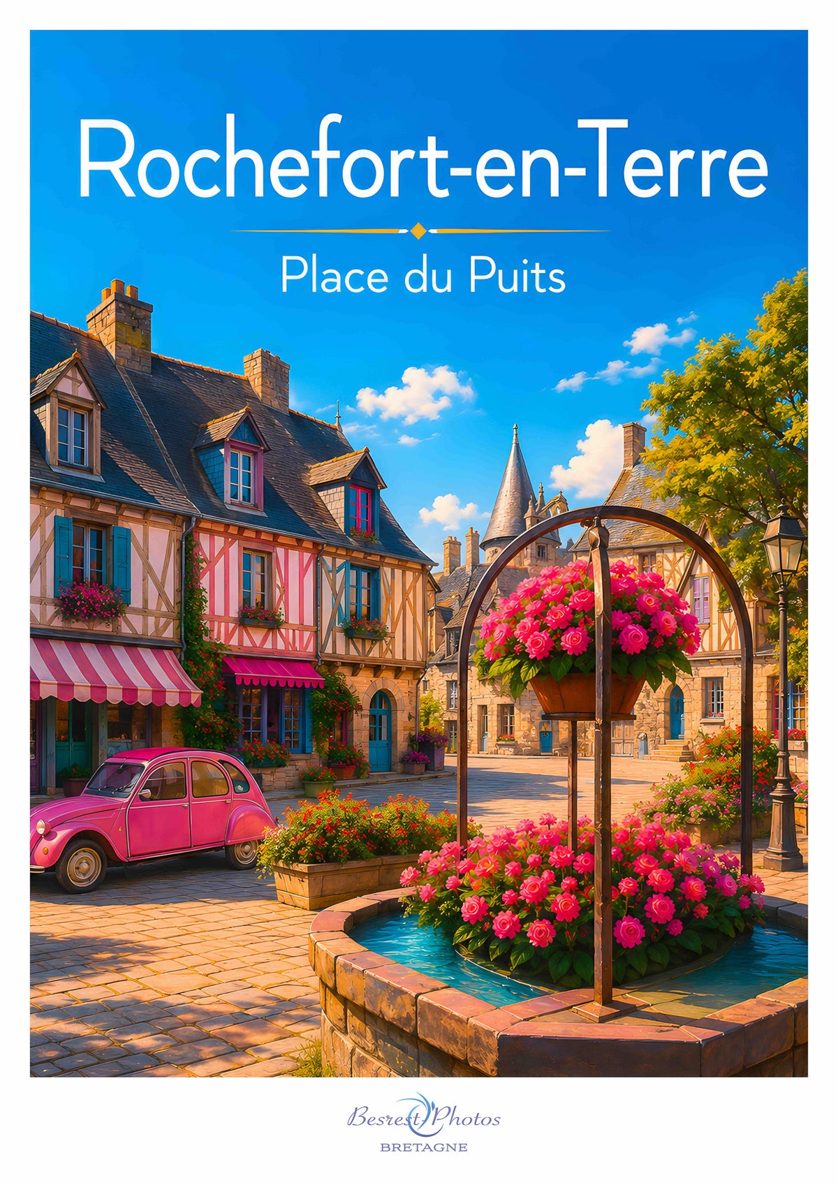 Affiche artistique de Rochefort-en-Terre
