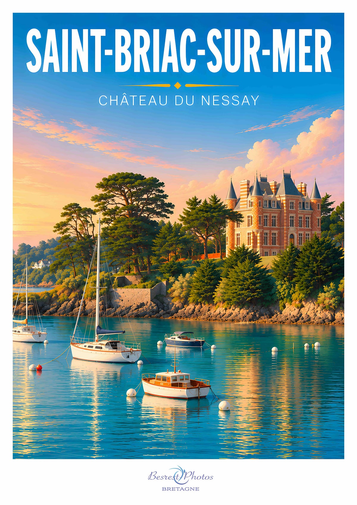 Affiche artistique de Saint-Briac-sur-Mer